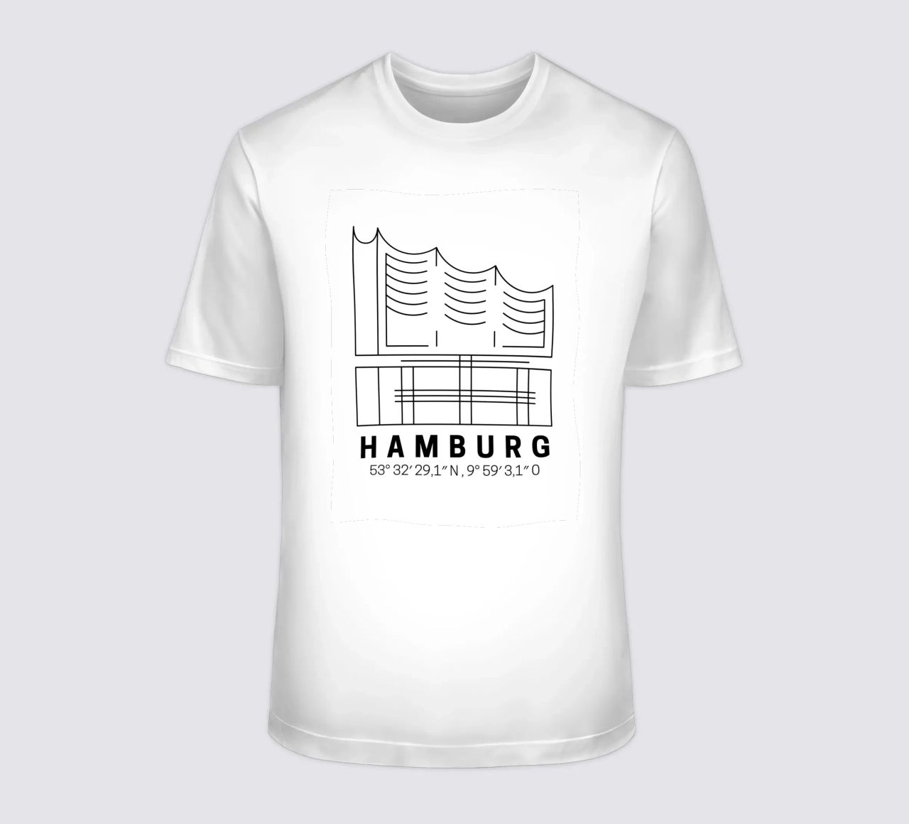 Hamburg Elphi t-shirt da DigiWunderwerk