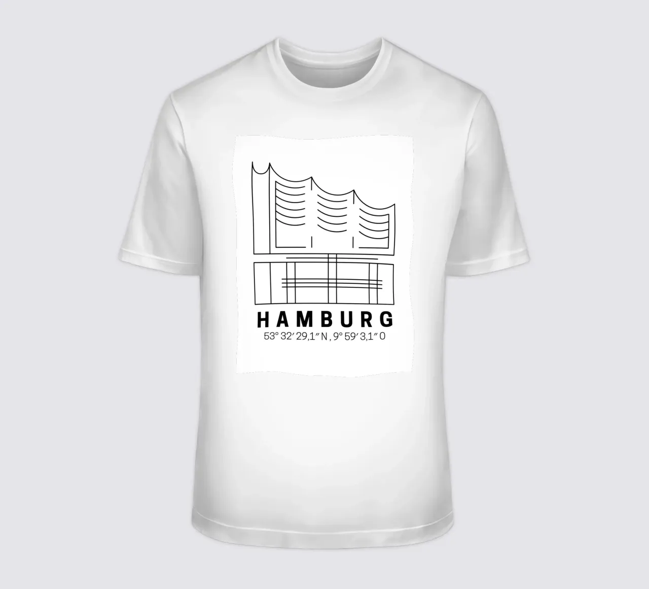 Hamburg Elphi t-shirt da DigiWunderwerk