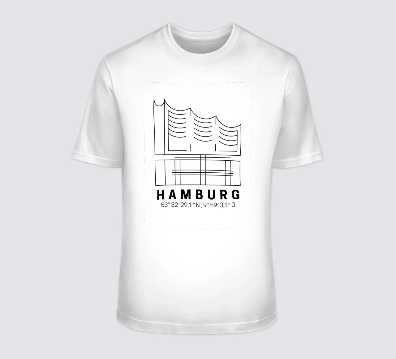 Hamburg Elphi t-shirt da DigiWunderwerk