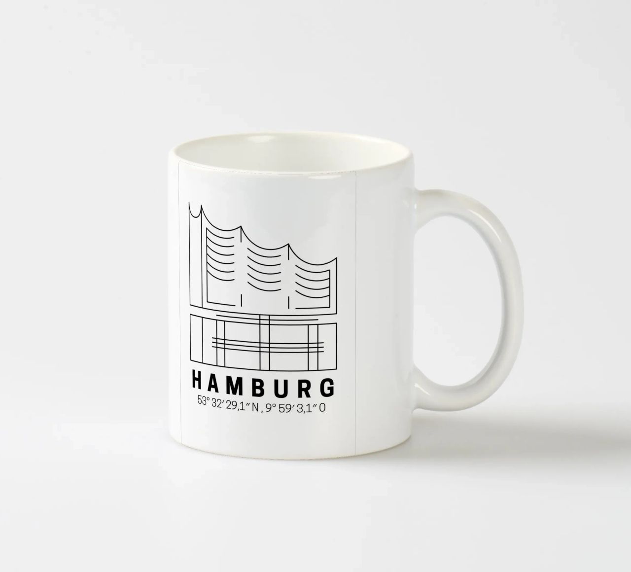 Hamburg Elphi tazza in ceramica da DigiWunderwerk