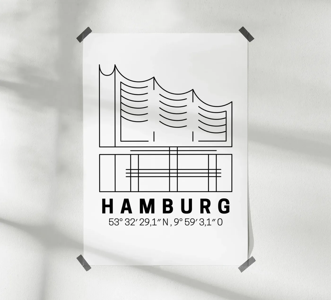 Hamburg Elphi poster da DigiWunderwerk