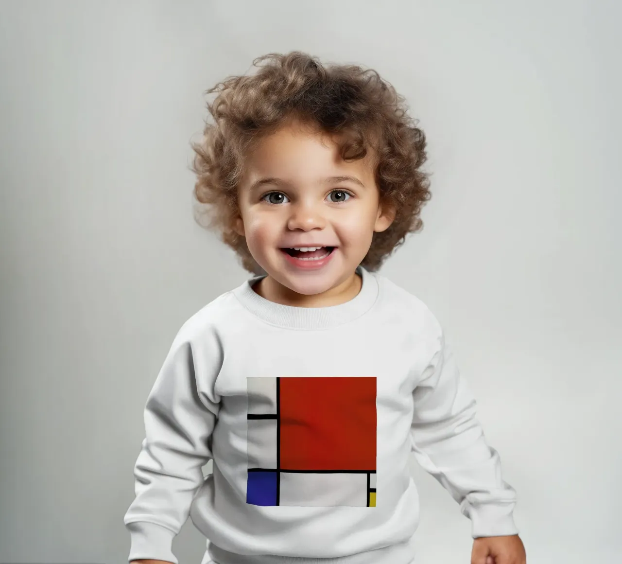 Mondrian - Composition with Red, Blue and Yellow felpa neonato da ARTOTHEK