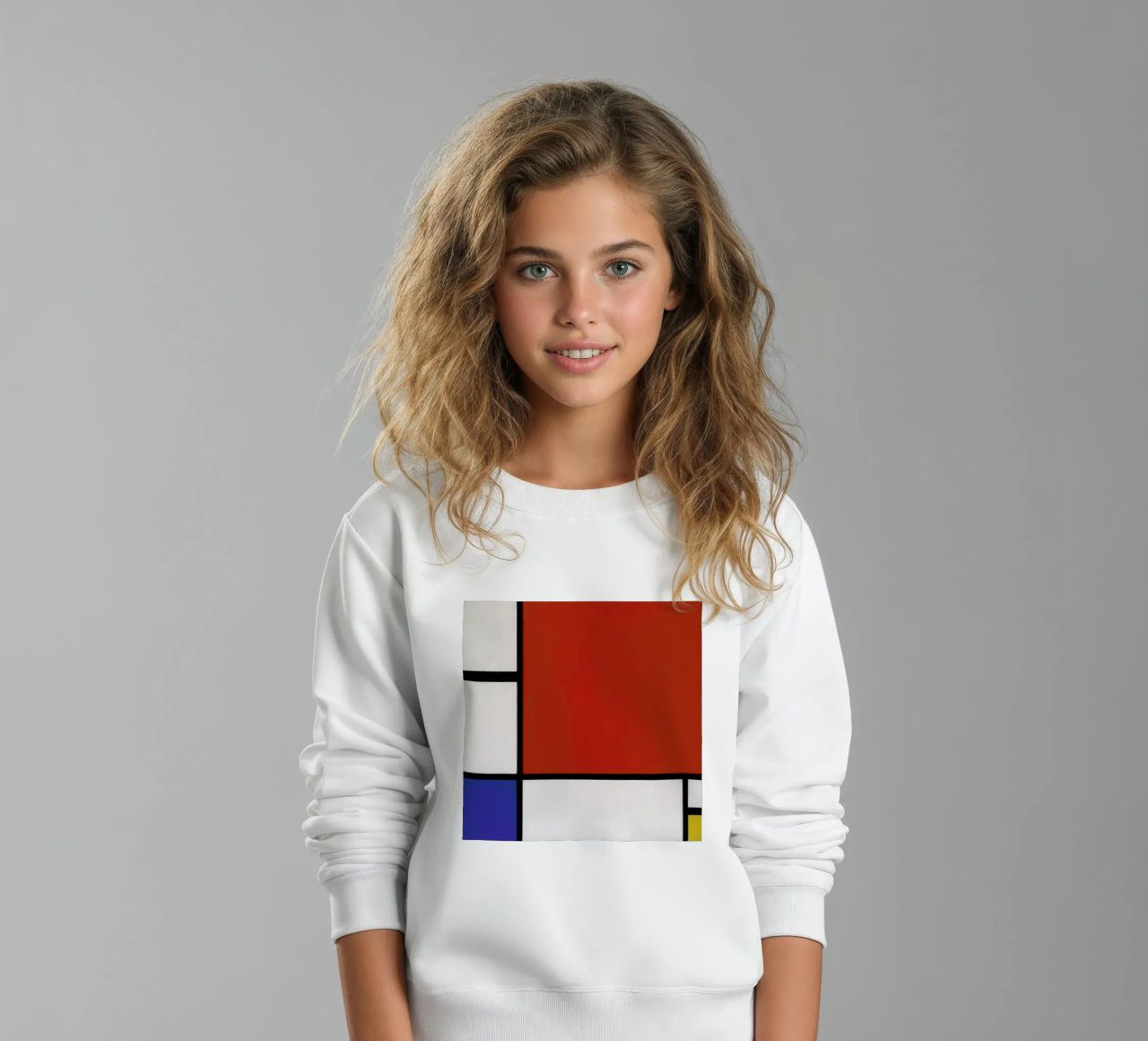 Mondrian - Composition with Red, Blue and Yellow felpa bambino da ARTOTHEK