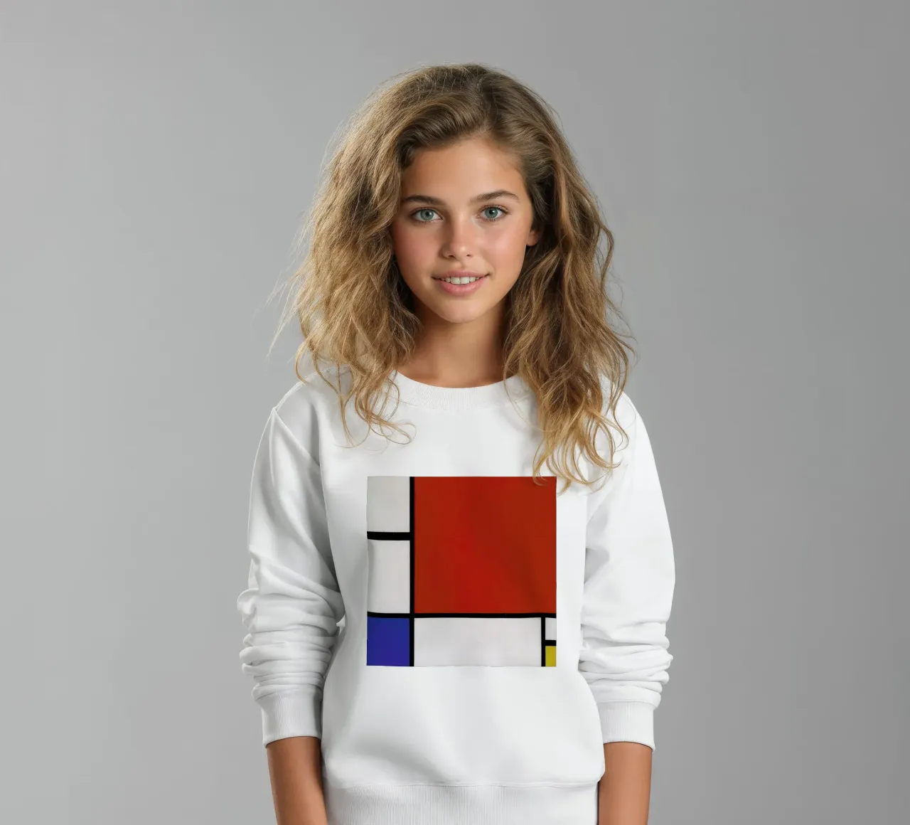 Mondrian - Composition with Red, Blue and Yellow sudadera para niño de ARTOTHEK