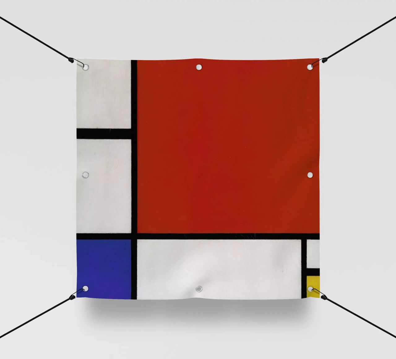 Mondrian - Composition with Red, Blue and Yellow telo in pvc da ARTOTHEK