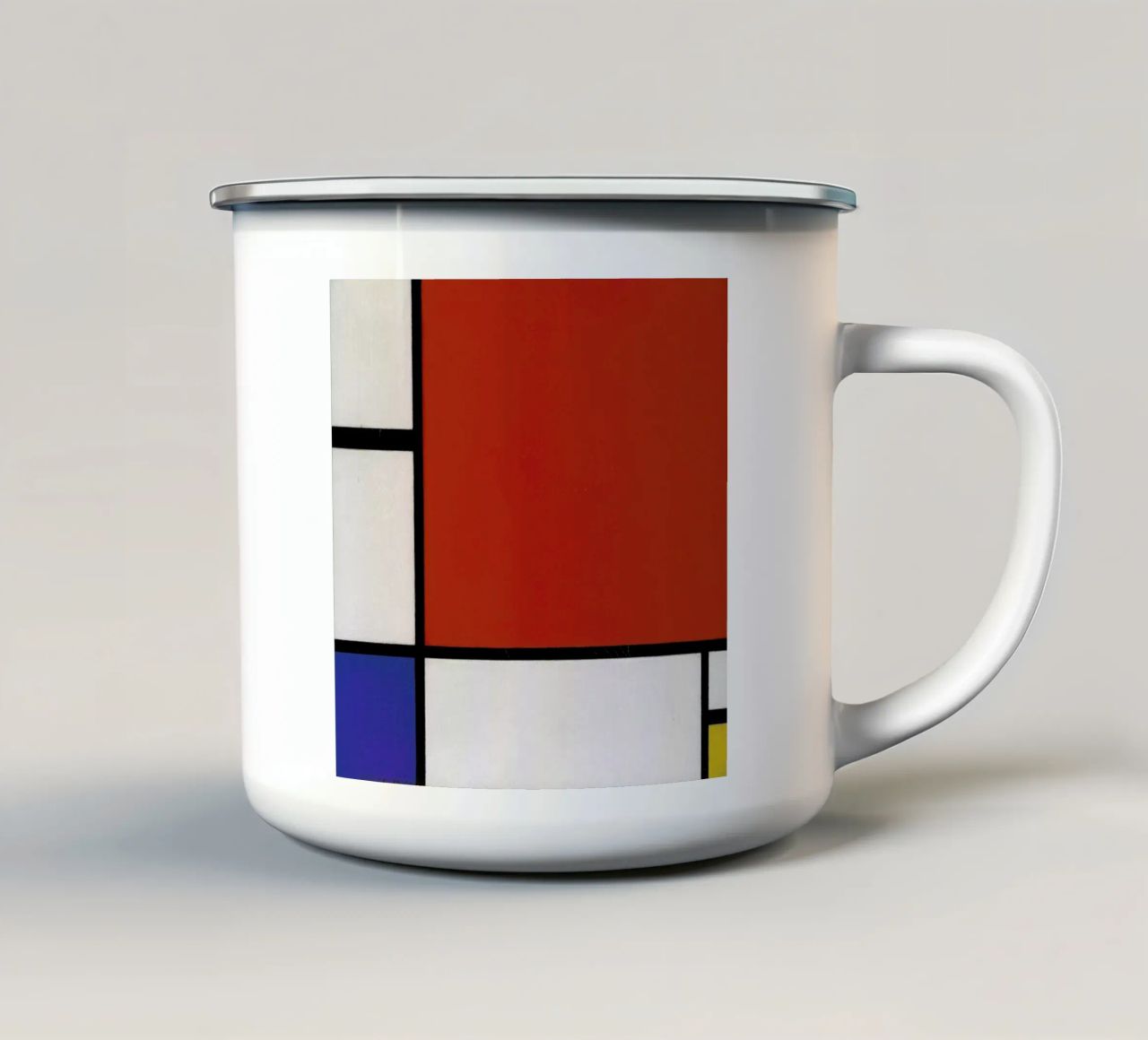 Mondrian - Composition with Red, Blue and Yellow tazza in smalto da ARTOTHEK