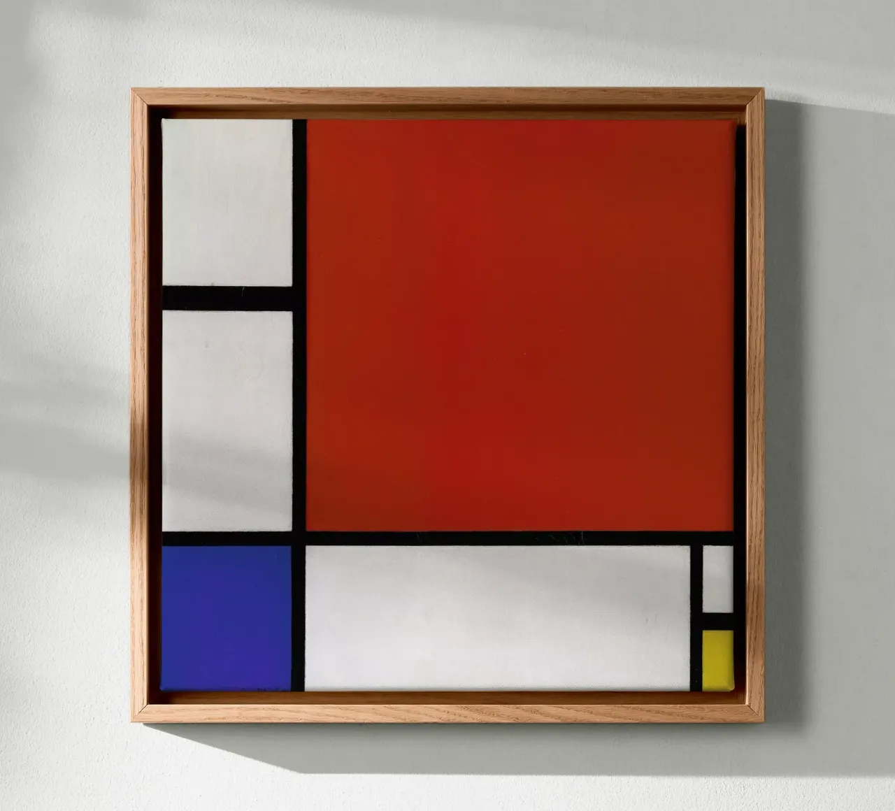 Mondrian - Composition with Red, Blue and Yellow tela con Cornice a cassetta da ARTOTHEK