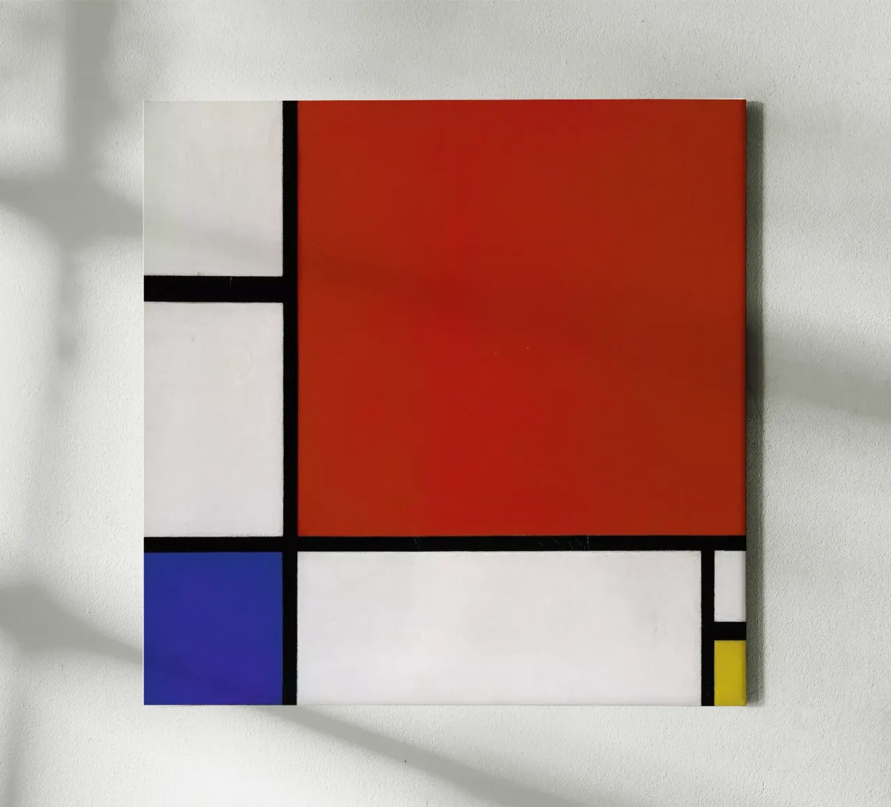 Mondrian - Composition with Red, Blue and Yellow tela con Cornice a cassetta da ARTOTHEK