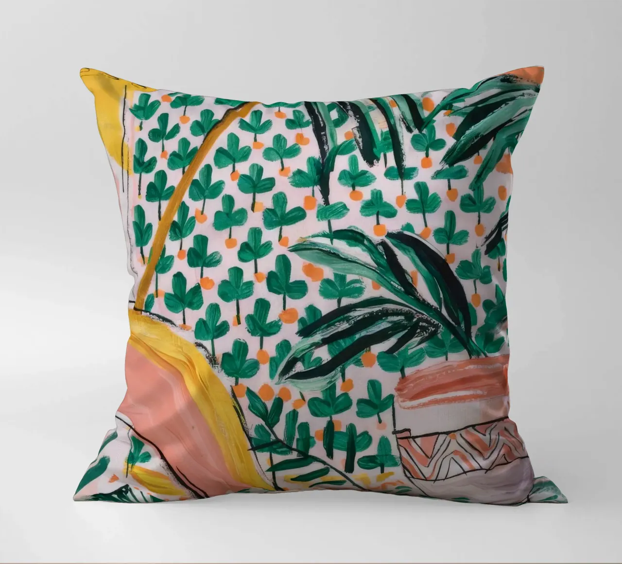 Palm Tree Elegance decorative cushion by Beach Palette