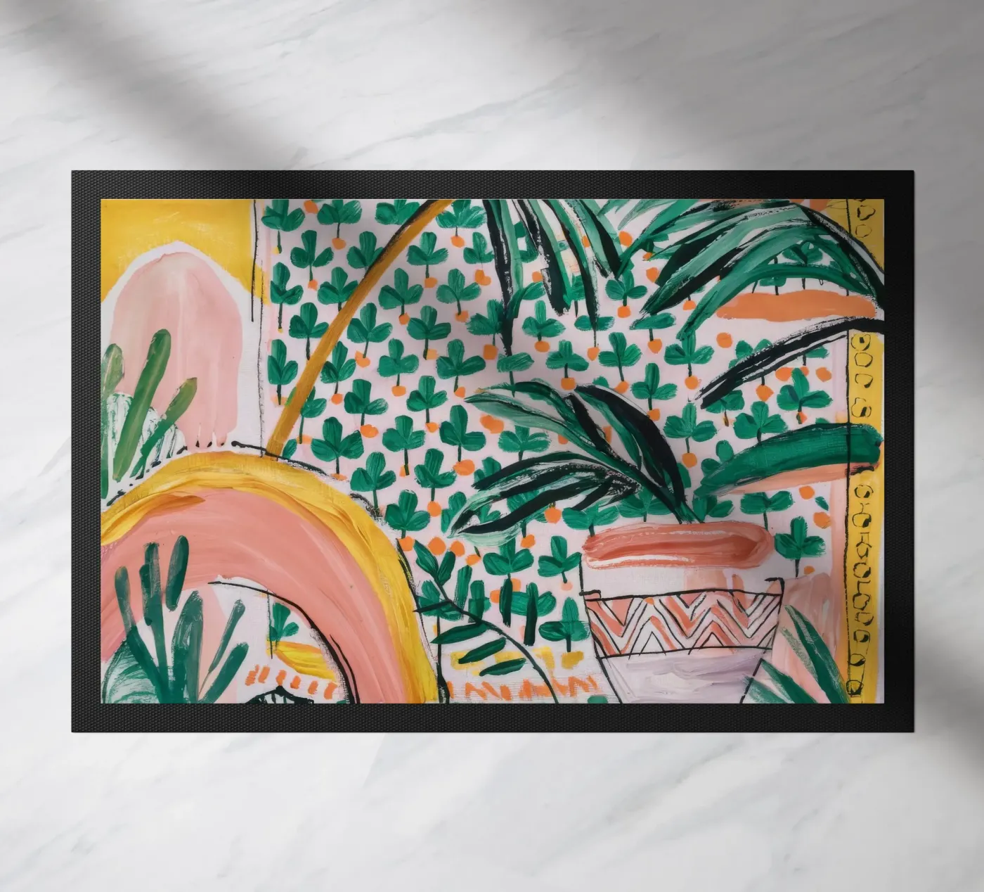 Palm Tree Elegance doormat by Beach Palette