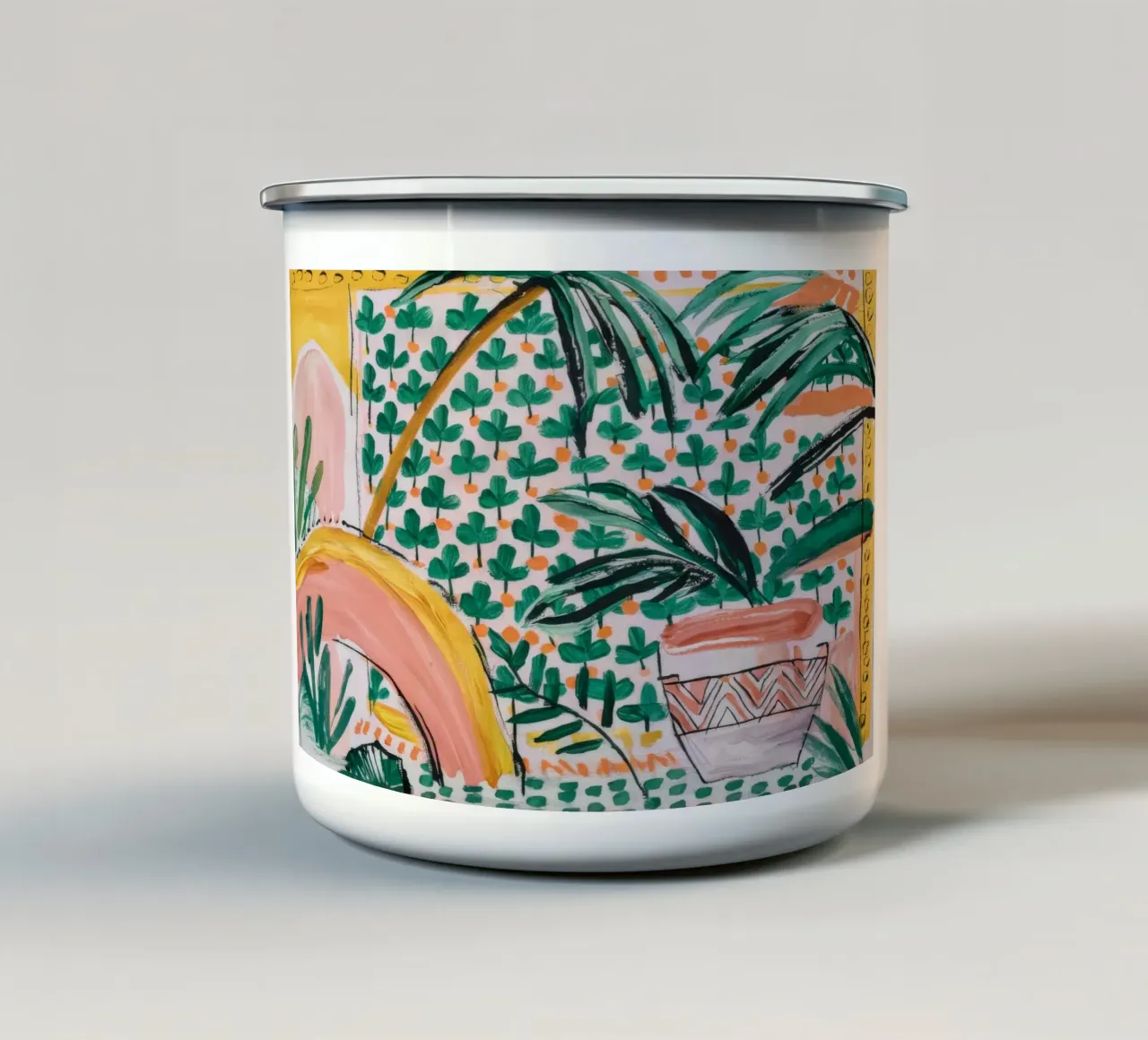 Eleganza delle palme tazza in smalto da Beach Palette