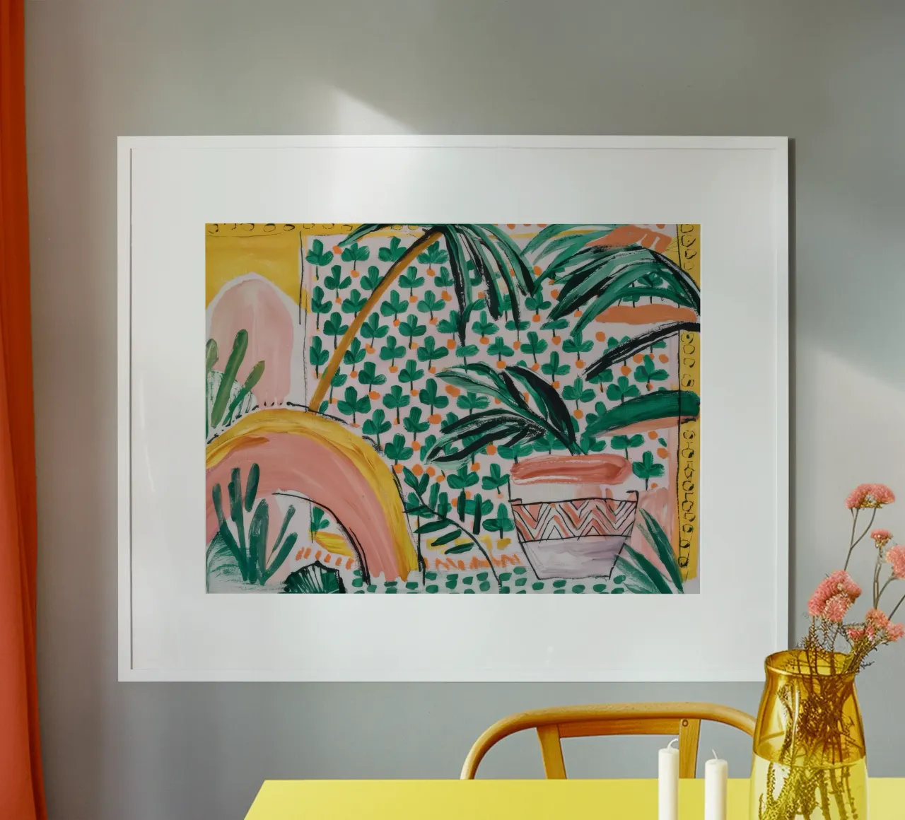 Eleganza delle palme poster con telaio in legno da Beach Palette