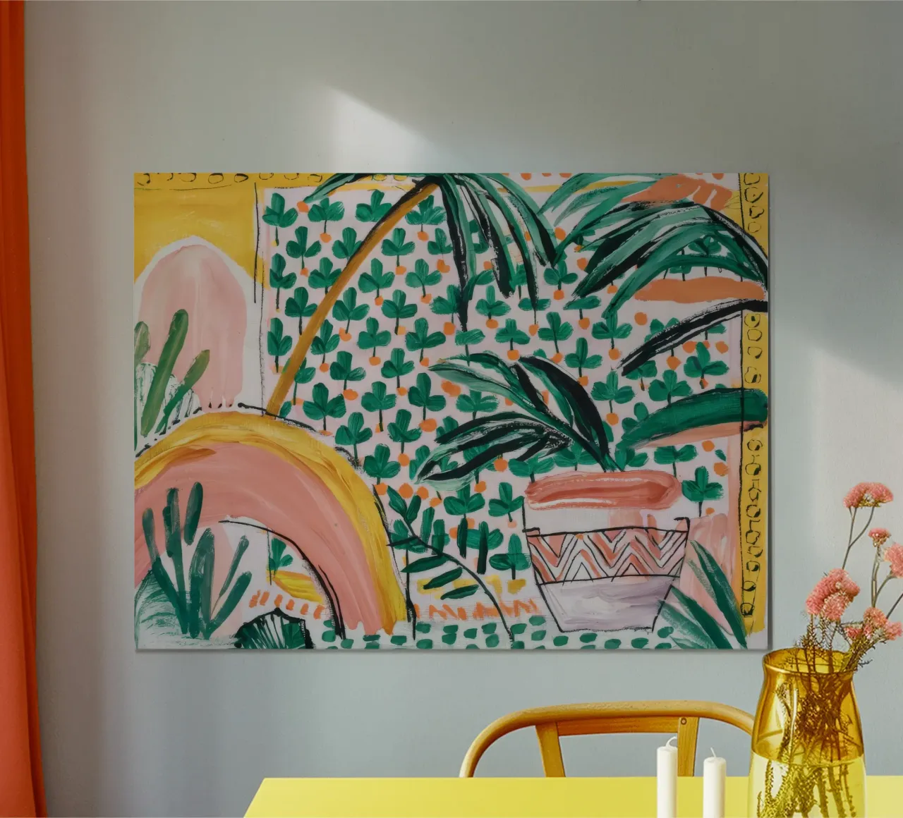 Eleganza delle palme poster con telaio in legno da Beach Palette