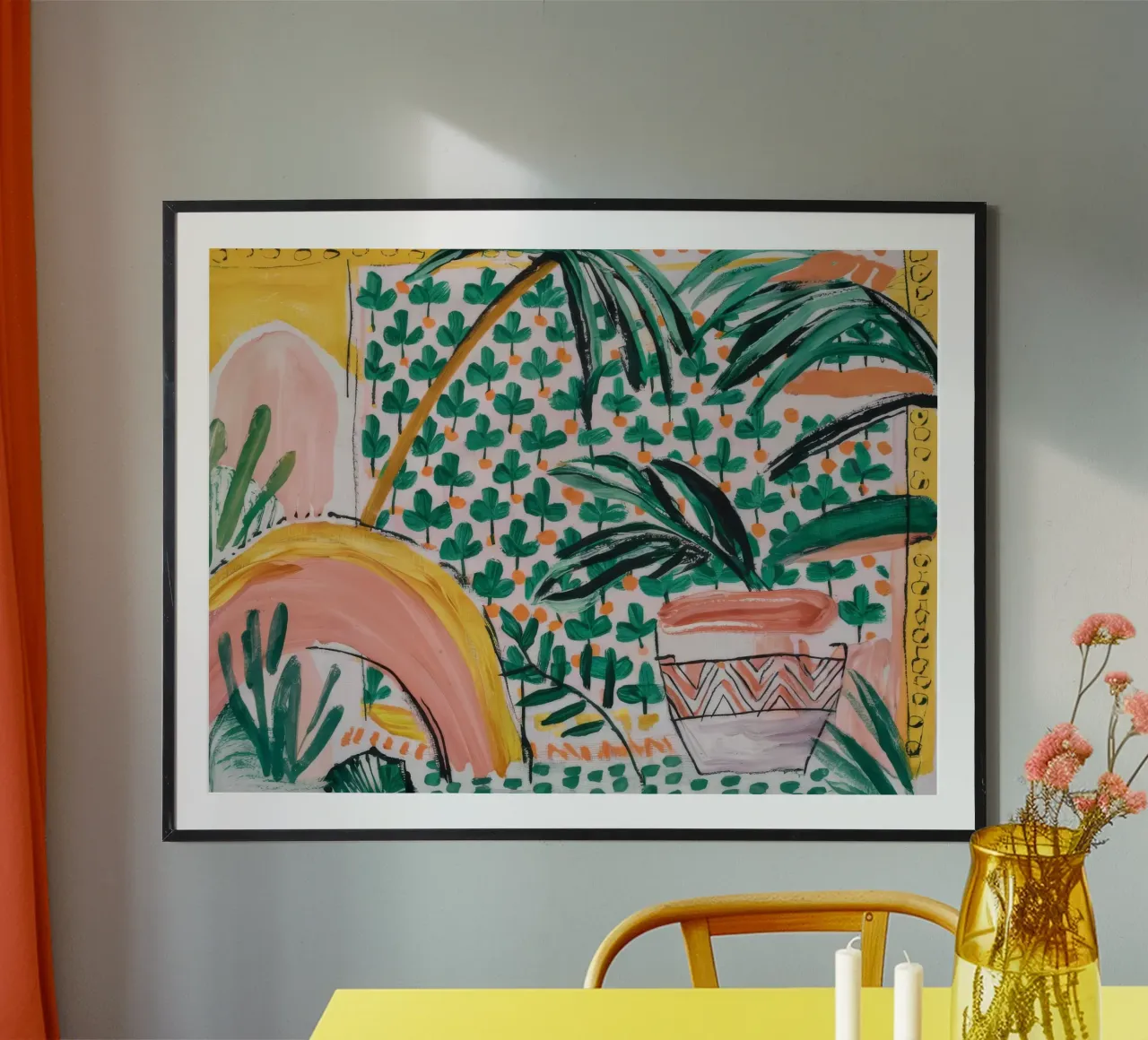 Eleganza delle palme poster con telaio in legno da Beach Palette