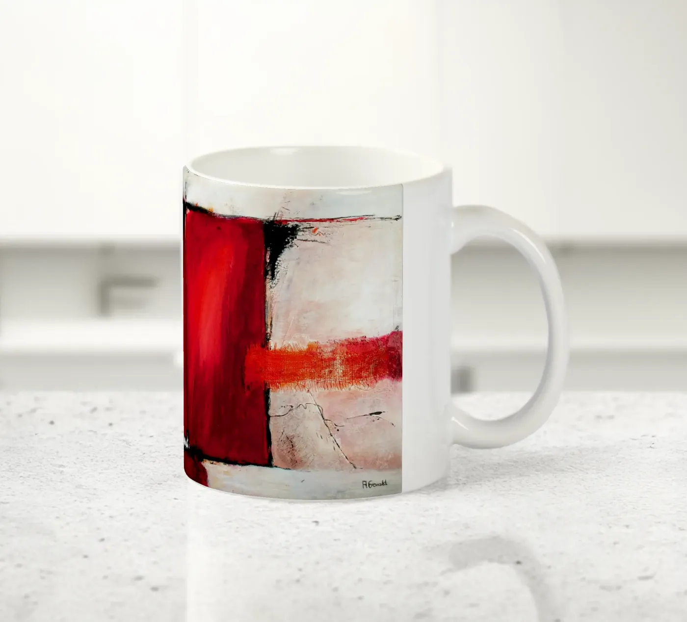 Powerful ceramic mug by Anita Gewald
