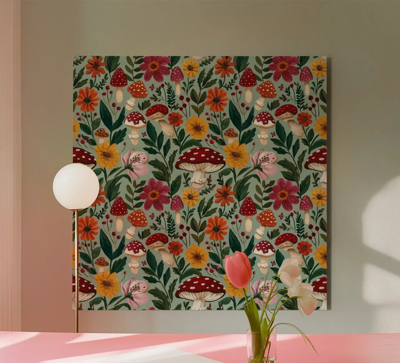 Flowers and Mushrooms alluminio dibond da Sunflower Soul Studio