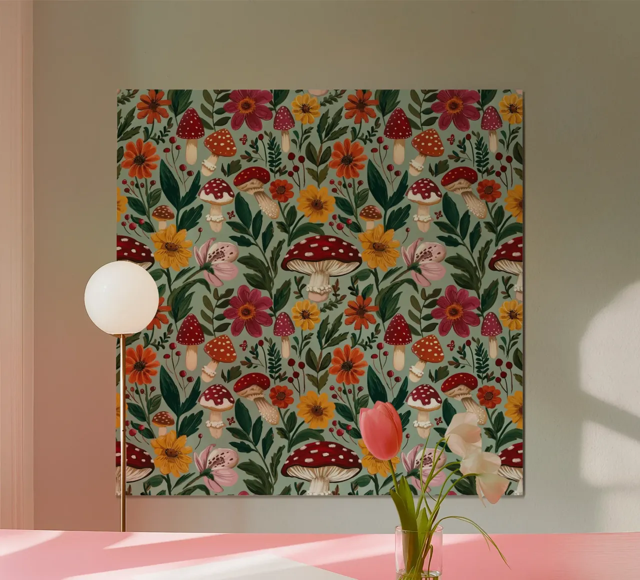 Flowers and Mushrooms carta hahnemühle da Sunflower Soul Studio