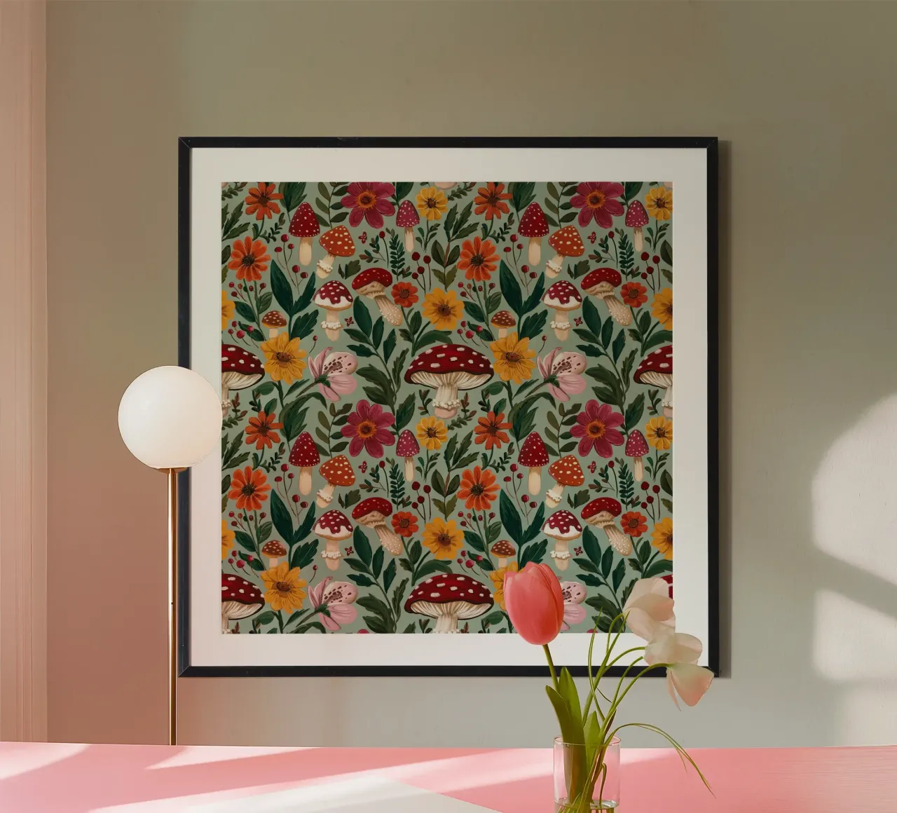 Flowers and Mushrooms carta hahnemühle da Sunflower Soul Studio