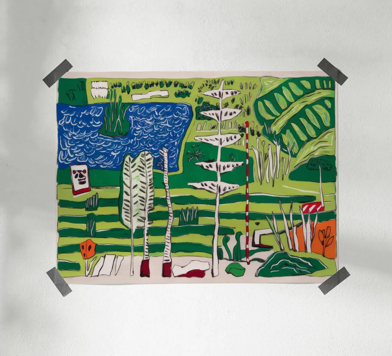 Fuga tropicale di beatitudine poster con telaio in alluminio da Beach Palette
