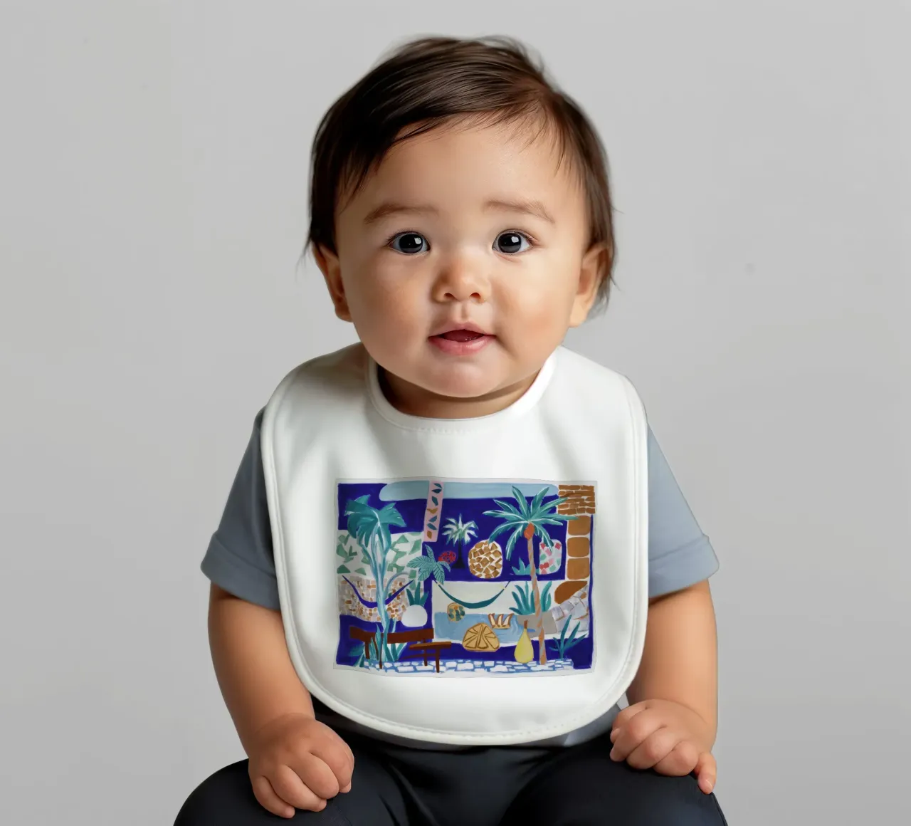 Island Paradise Dream baby bib by Beach Palette