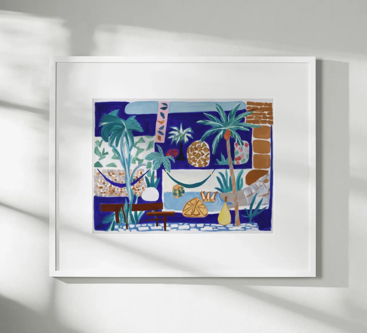 Sogno dell'isola paradisiaca poster con telaio in legno da Beach Palette