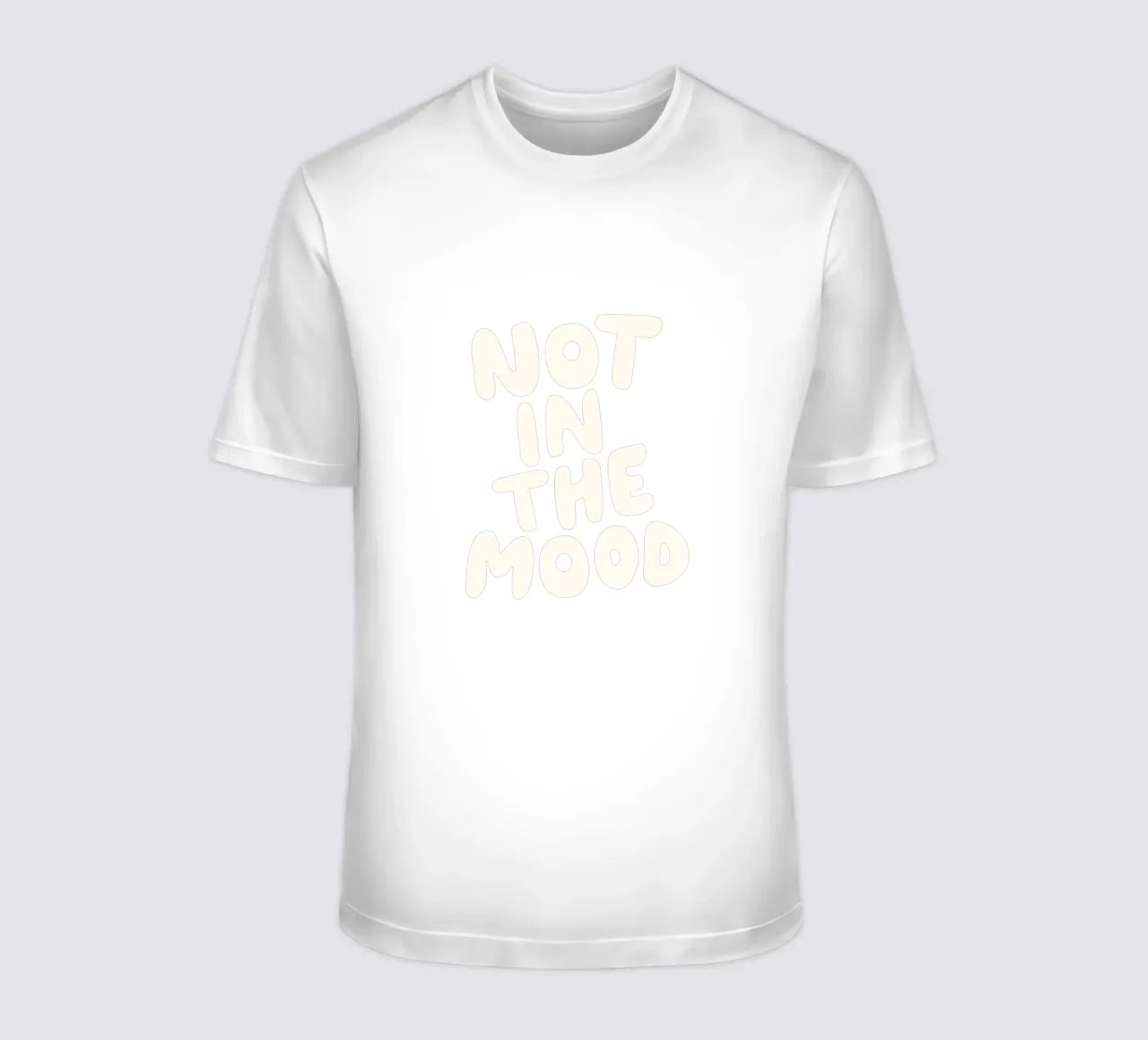 Not in The Mood Sassy Funny Typography Print in Pink t-shirt by THE MOTIVATED TYPE