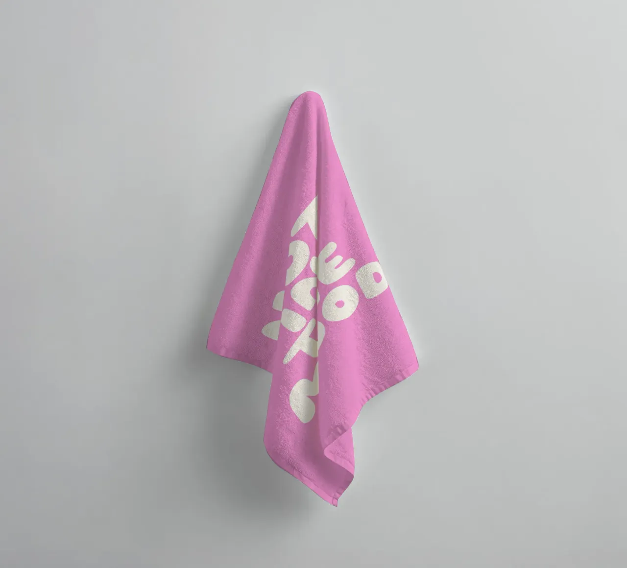Not in The Mood Sassy Funny Typography Print in Pink towel by THE MOTIVATED TYPE
