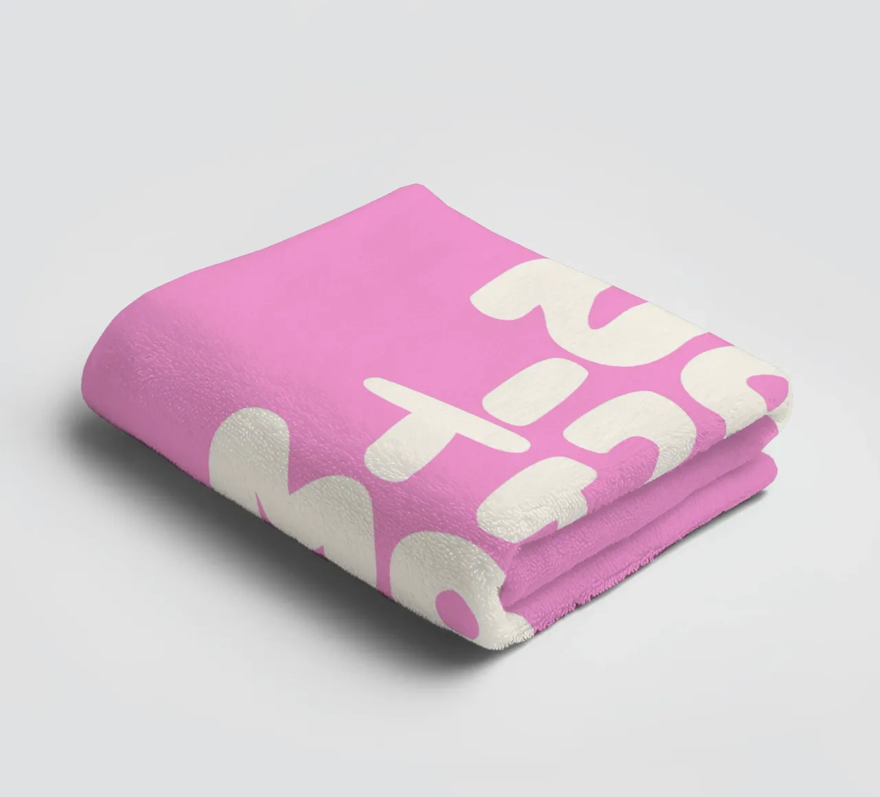 Not in The Mood Sassy Funny Typography Print in Pink towel by THE MOTIVATED TYPE