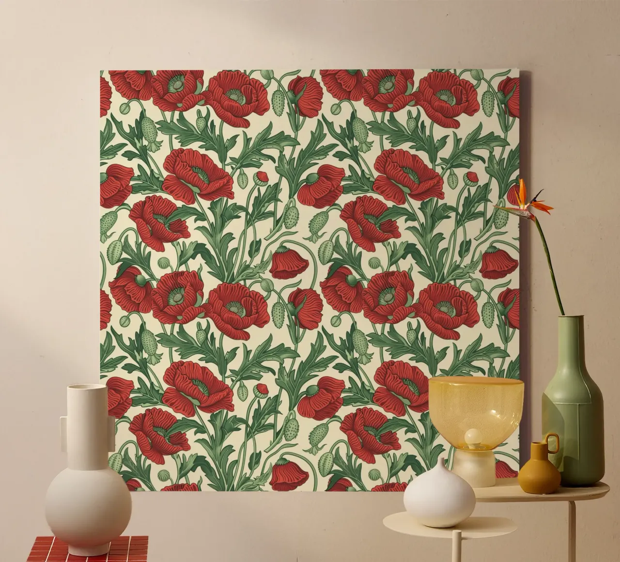 The Poppies tela con Cornice a cassetta da Sunflower Soul Studio