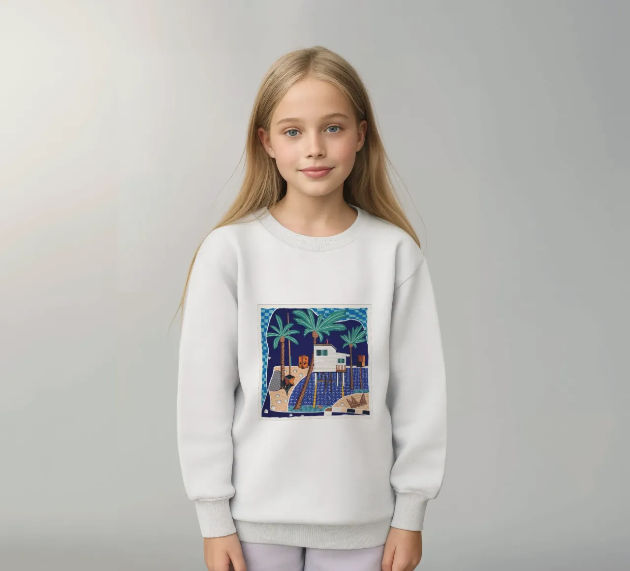Oasi geometrica tropicale felpa bambino da Beach Palette