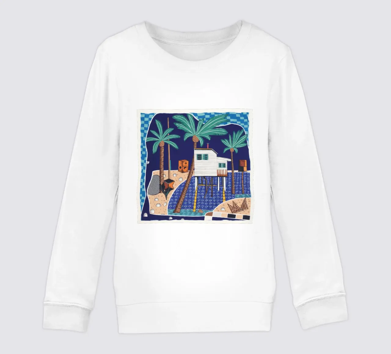 Oasi geometrica tropicale felpa bambino da Beach Palette