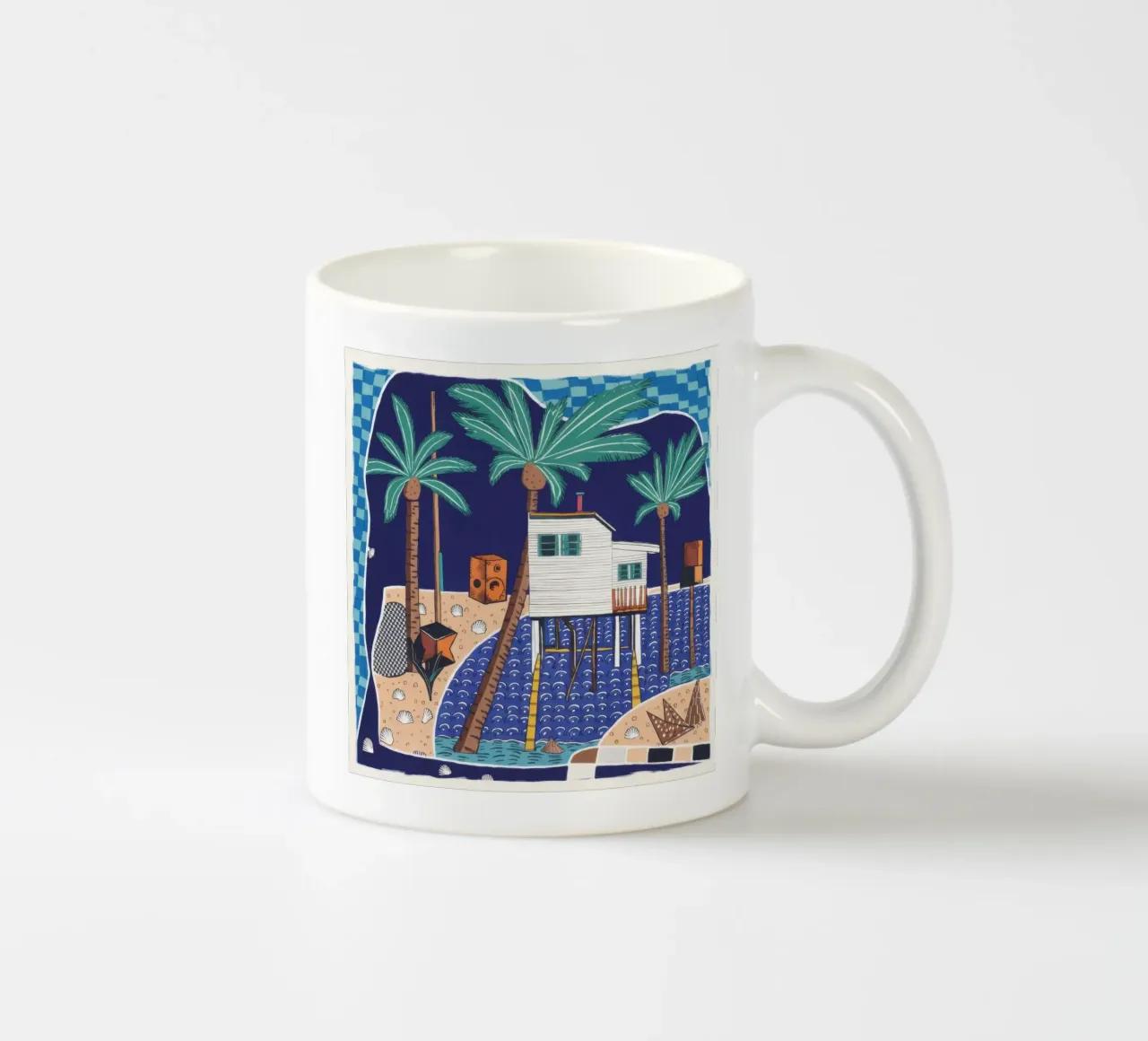 Oasi geometrica tropicale tazza in ceramica da Beach Palette