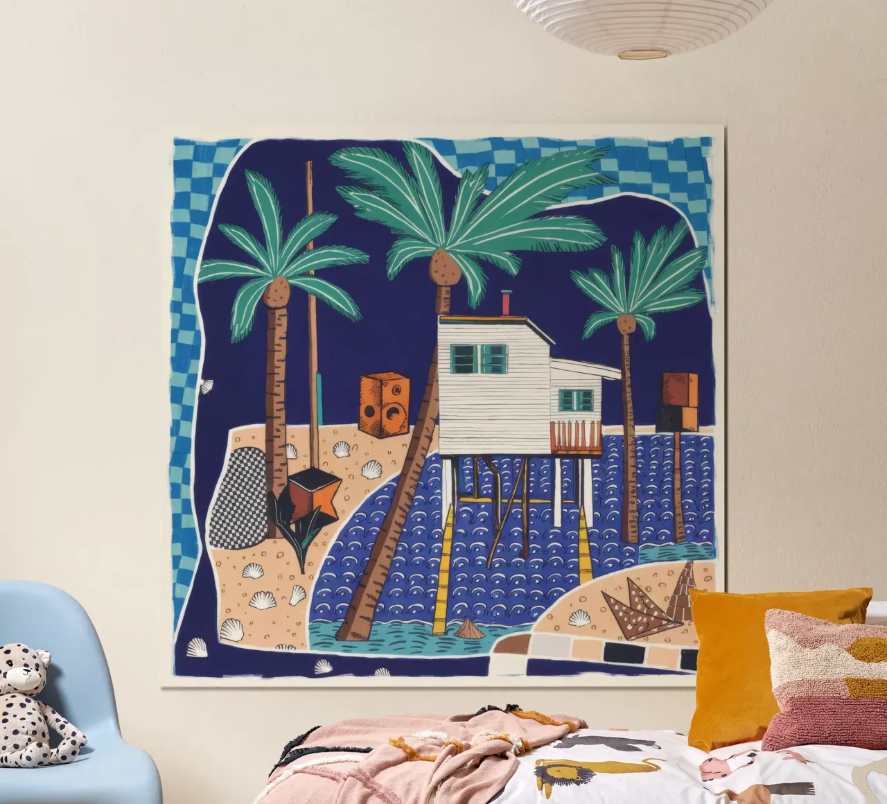 Oasi geometrica tropicale carta hahnemühle da Beach Palette