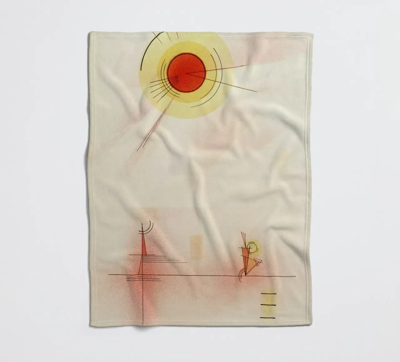 Kandinsky - Rays coperta in pile da ARTOTHEK