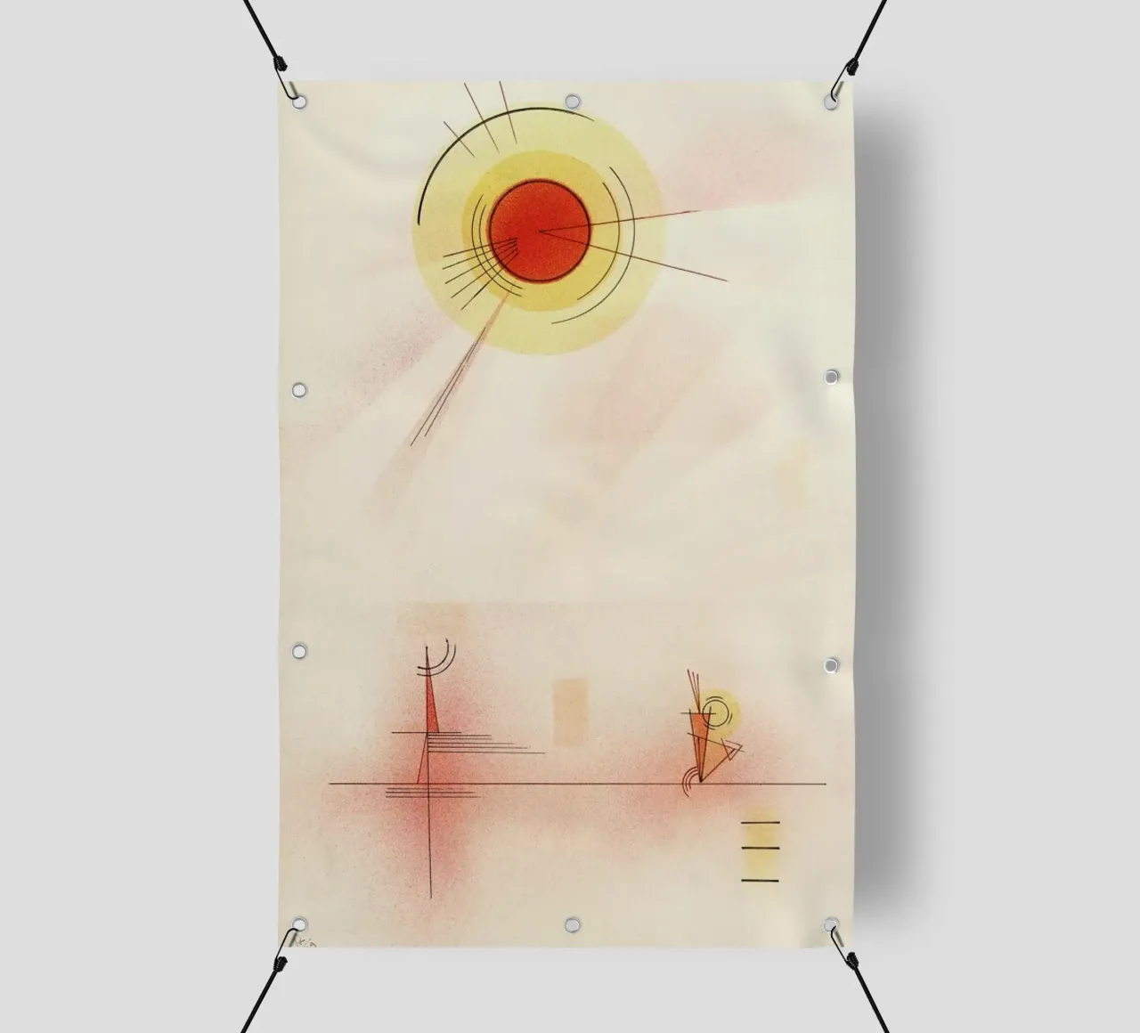 Kandinsky - Rays telo in pvc da ARTOTHEK