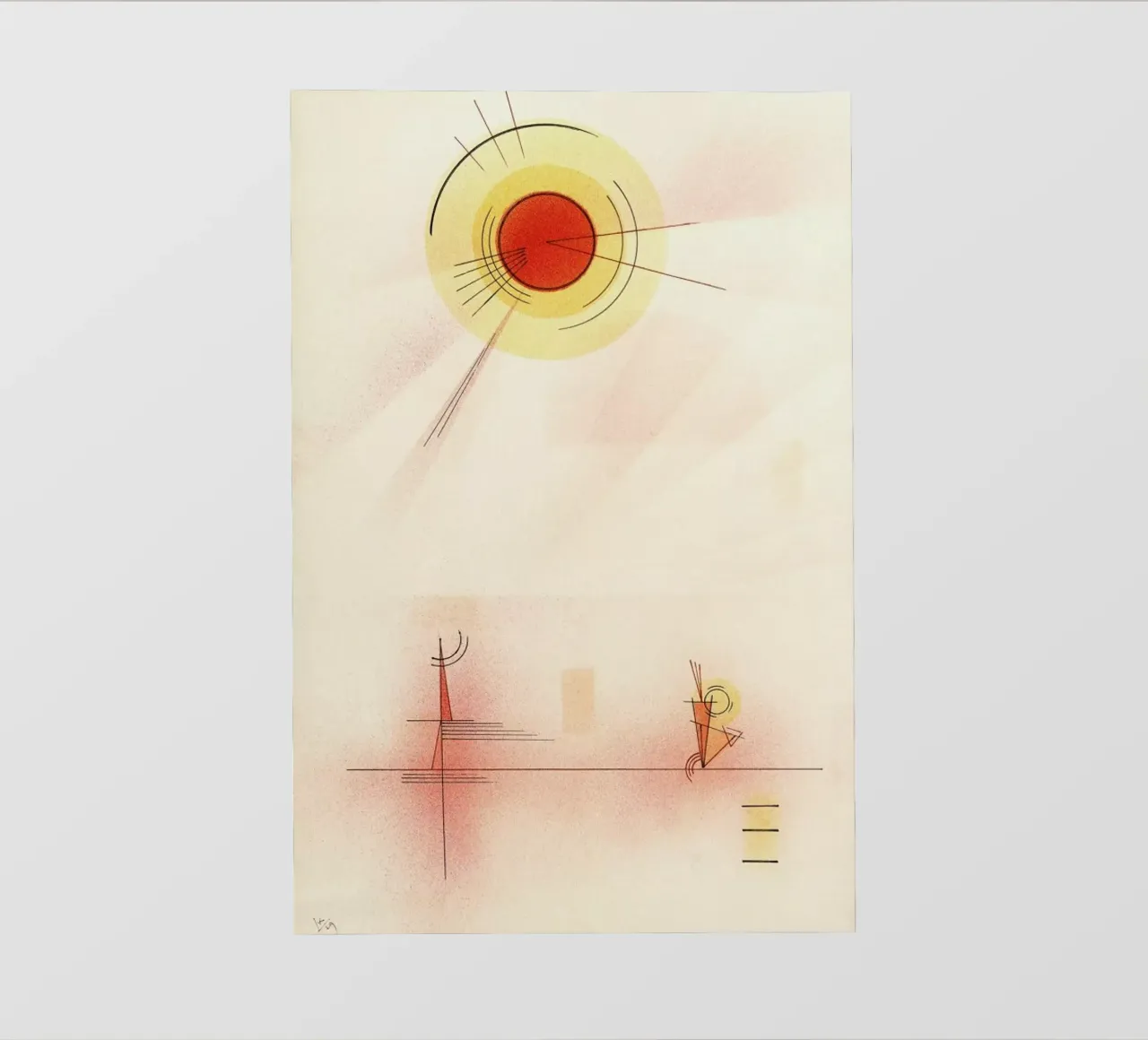 Kandinsky - Rays telo in pvc da ARTOTHEK