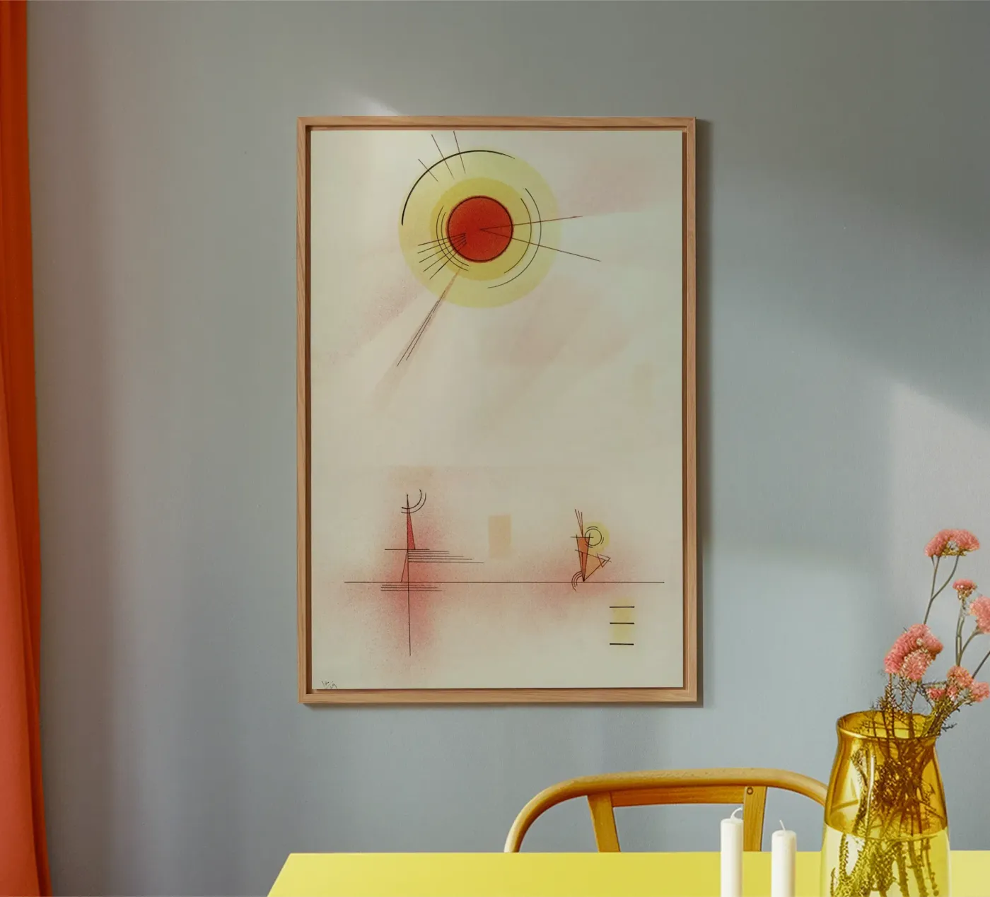 Kandinsky - Rays pannello forex da ARTOTHEK