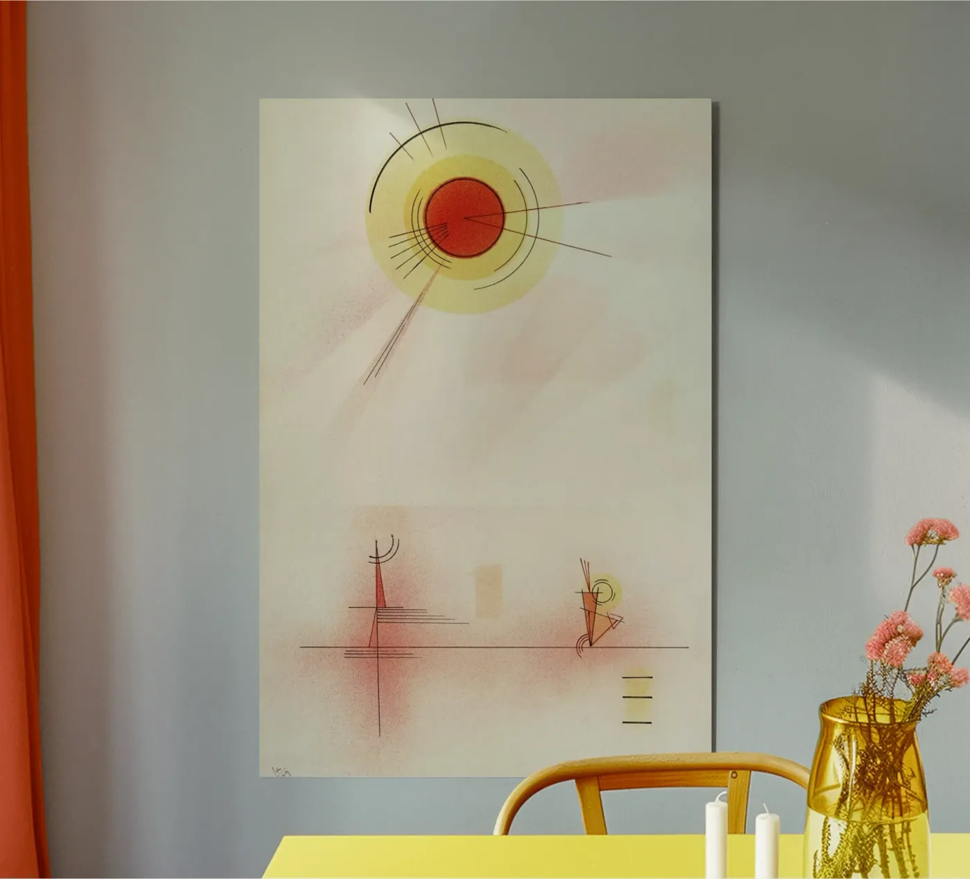 Kandinsky - Rays pannello forex da ARTOTHEK