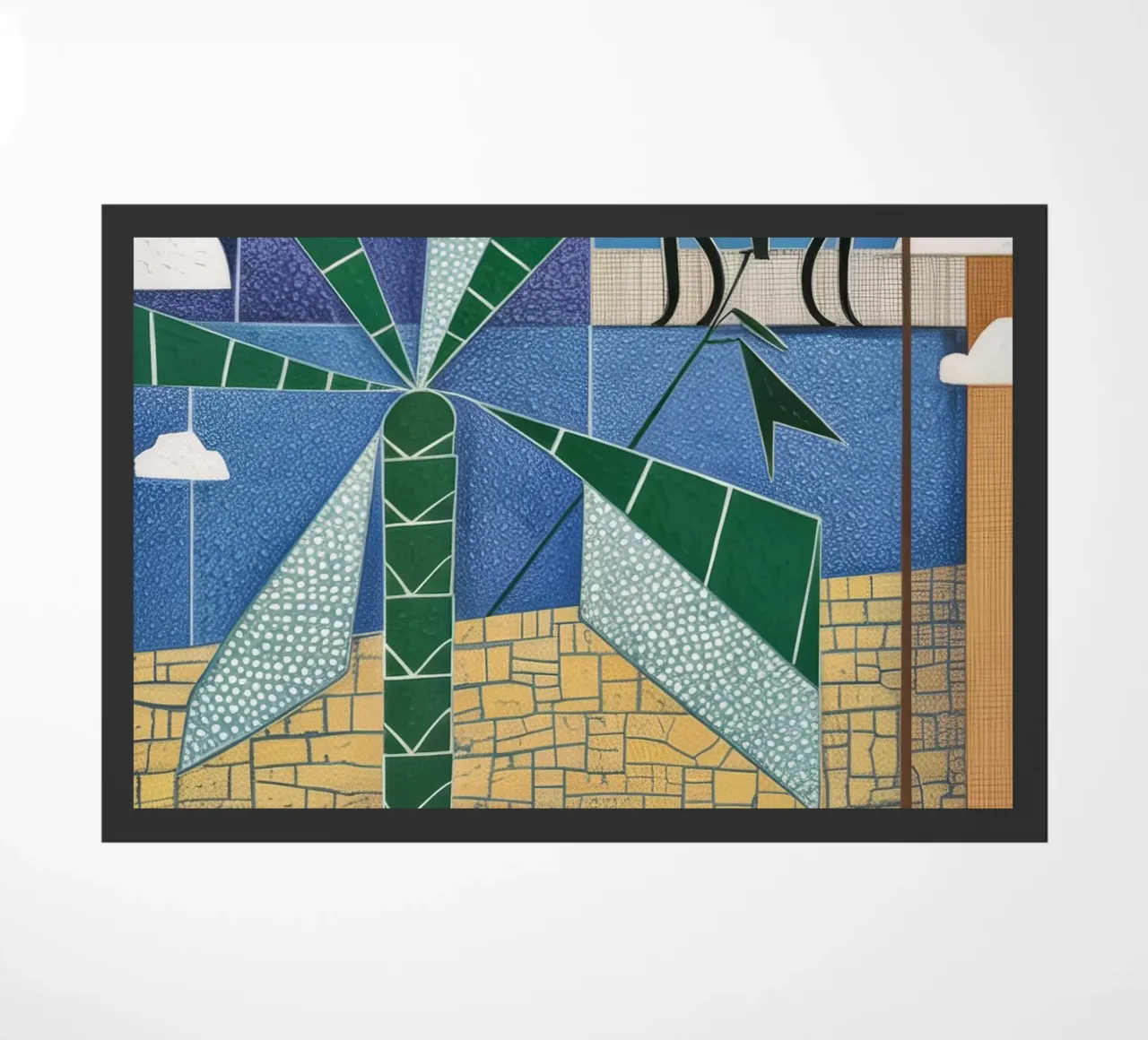 Vibrant Coastal Harmony doormat by Beach Palette