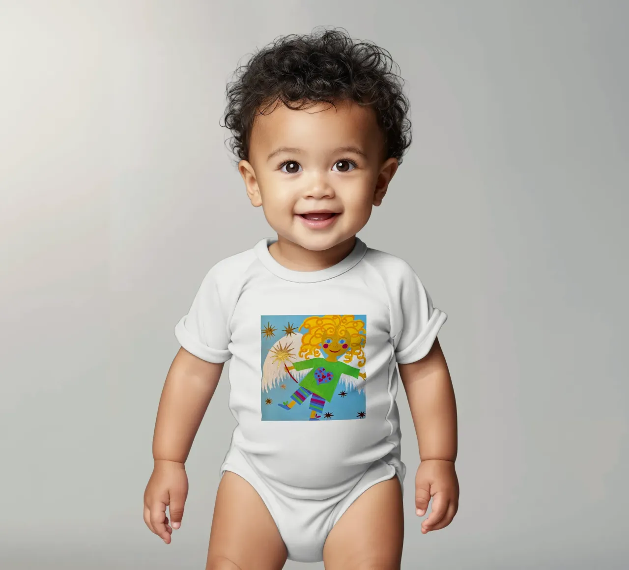 L'angelo custode Lorenzino body neonato maniche corte da irenissima