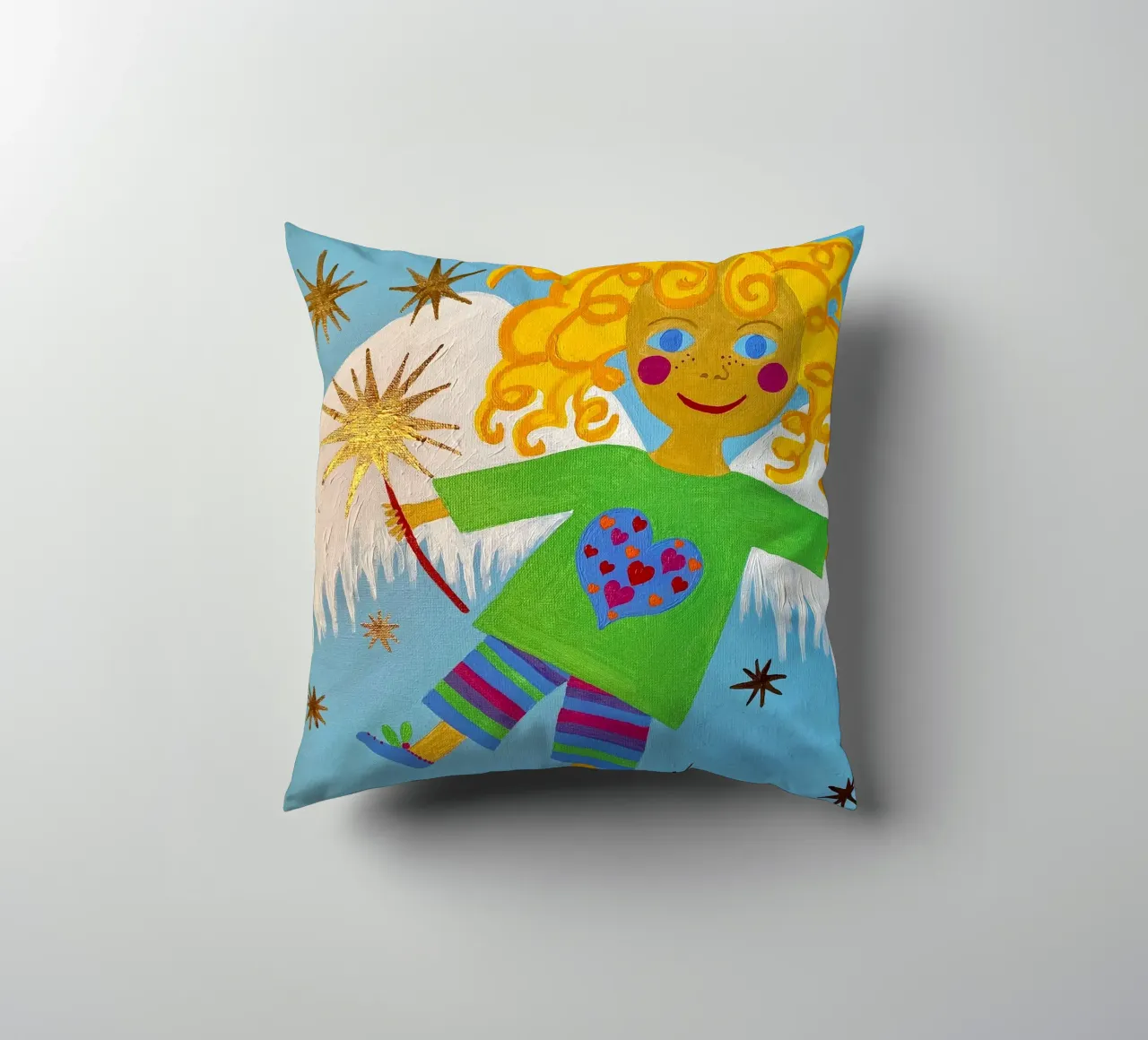 L'angelo custode Lorenzino cuscino da irenissima