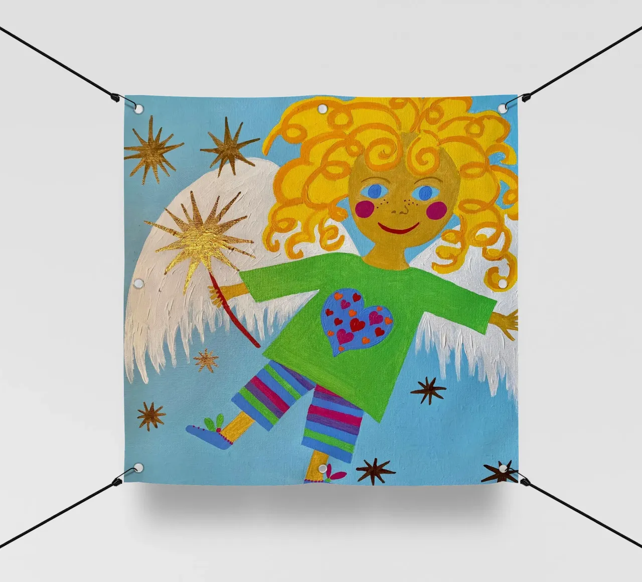 L'angelo custode Lorenzino telo in pvc da irenissima