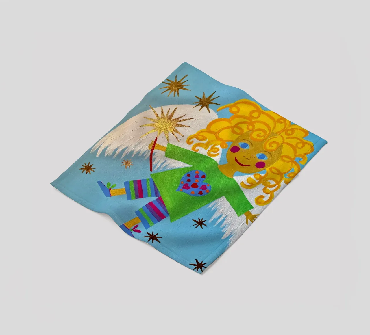 L'angelo custode Lorenzino coperta in pile da irenissima