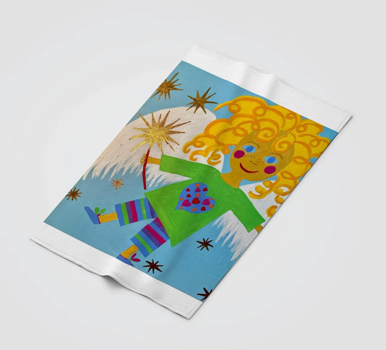 L'angelo custode Lorenzino coperta in pile da irenissima