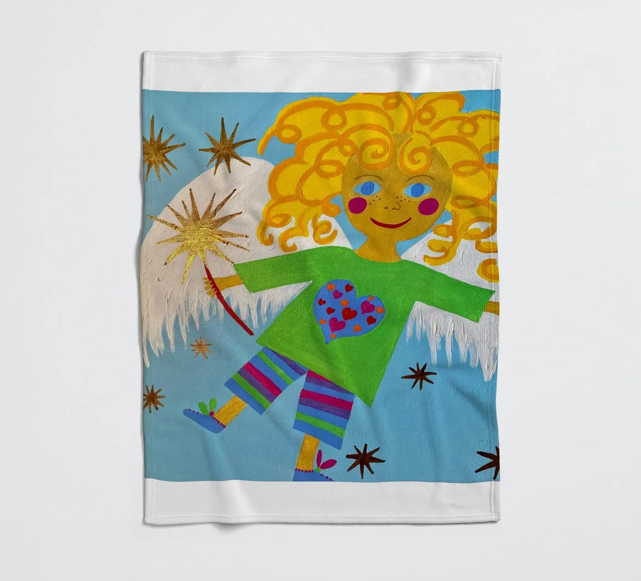 L'angelo custode Lorenzino coperta in pile da irenissima