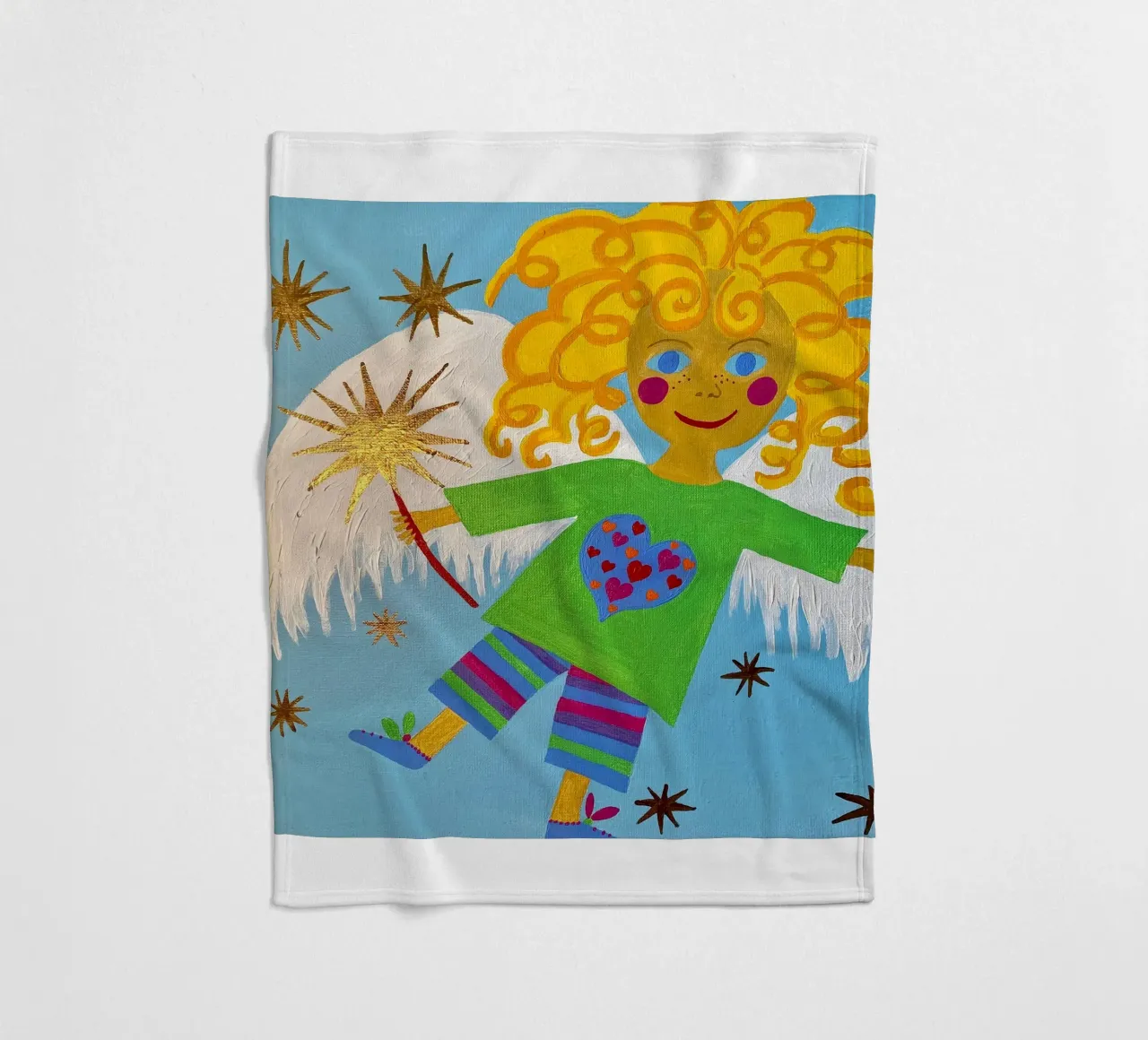 L'angelo custode Lorenzino coperta in pile da irenissima