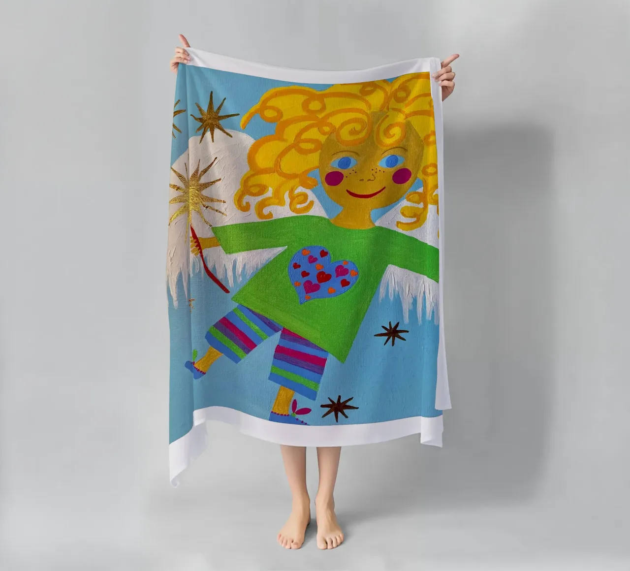 L'angelo custode Lorenzino telo mare da irenissima