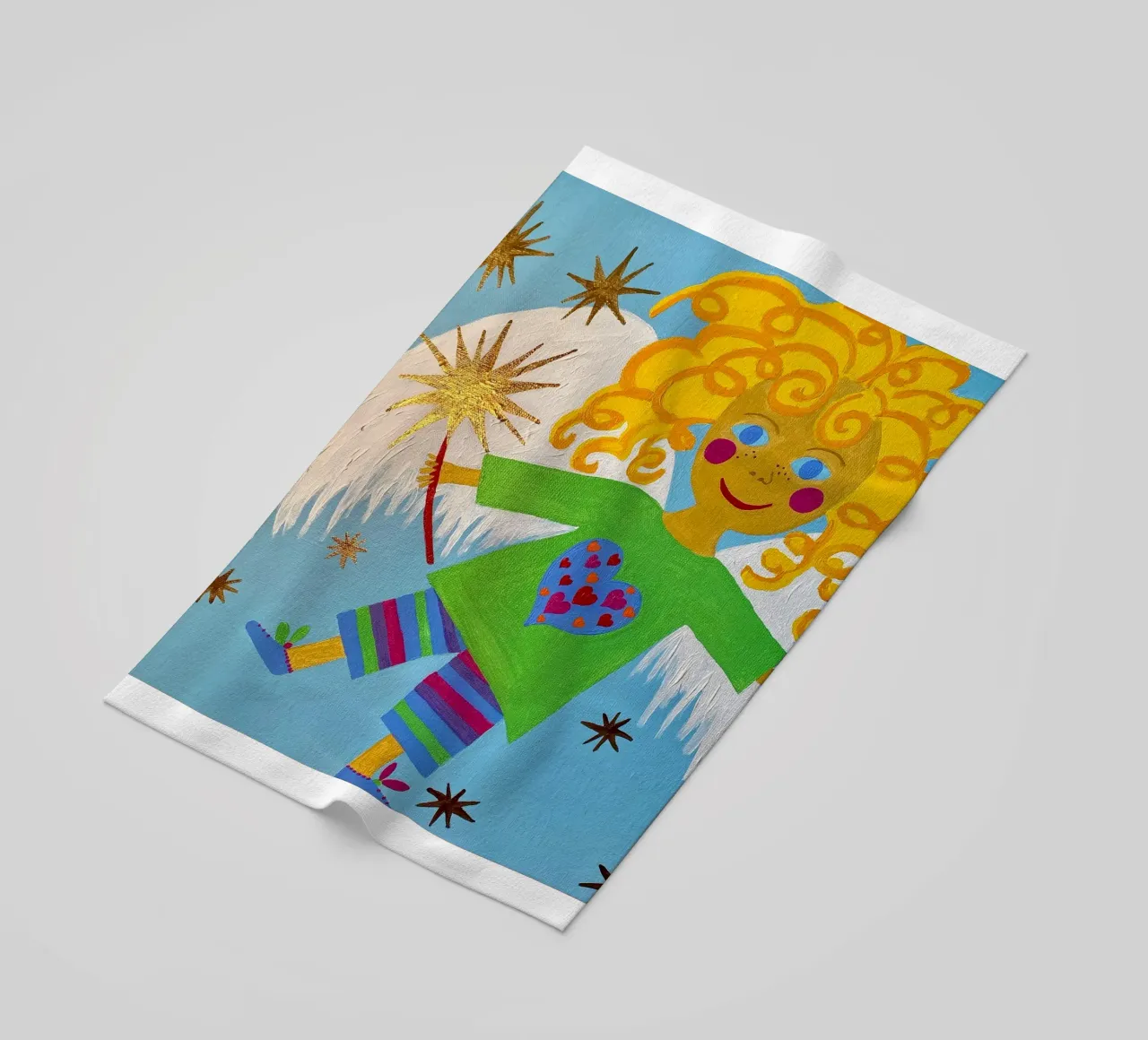 L'angelo custode Lorenzino telo mare da irenissima