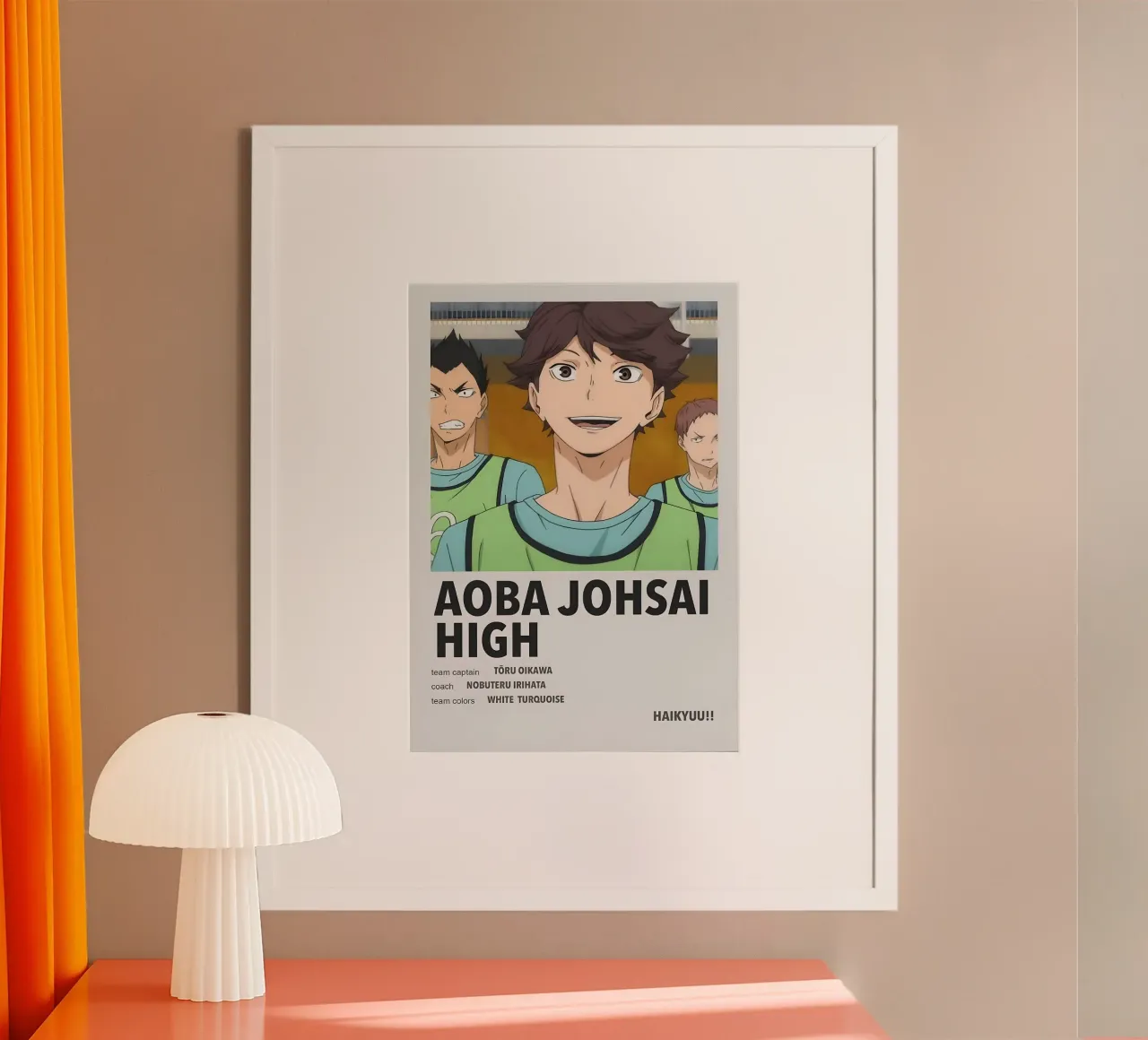 AOBA JOHSAI HIGH poster con telaio in legno da Totoya
