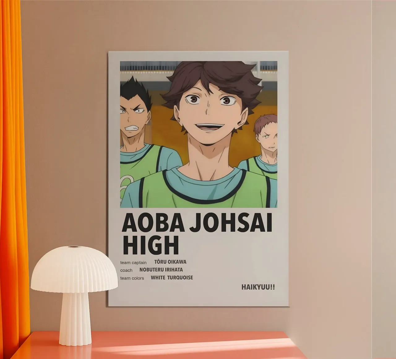 AOBA JOHSAI HIGH poster con telaio in legno da Totoya